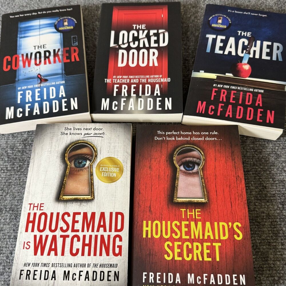 Lot of 5 Freida McFadden Books Housemaid Teacher Coworker Locked Door Thriller
